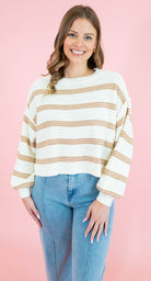Soft Stripes Long Sleeve Pullover Sweater - Obsession Boutique