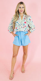 The Brielle Floral Top - Pink - Obsession Boutique