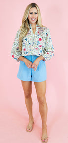 The Brielle Floral Top - Pink - Obsession Boutique