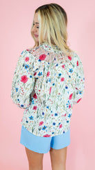 The Brielle Floral Top - Pink - Obsession Boutique