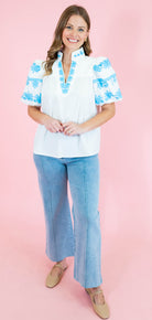 The Dahlia Placket Top - Obsession Boutique