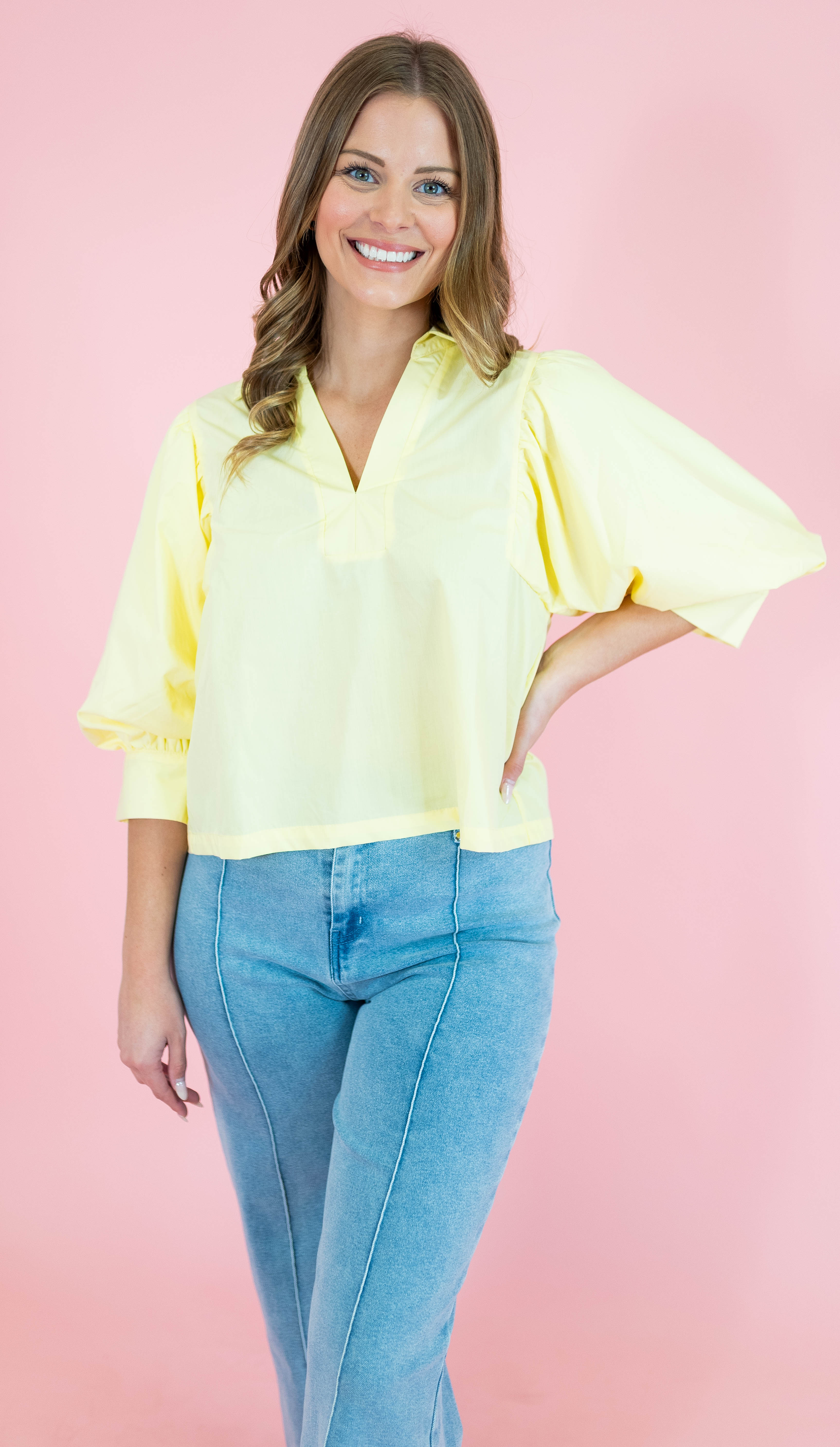 The Sutton Pleated Shoulder Top - Obsession Boutique