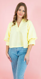 The Sutton Pleated Shoulder Top - Obsession Boutique