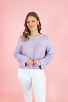 Mixed Rib Knit Long Sleeve Sweater - Obsession Boutique