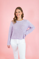 Mixed Rib Knit Long Sleeve Sweater - Obsession Boutique