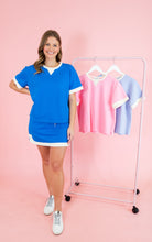 Short Sleeve Knit Contrast Top - Obsession Boutique