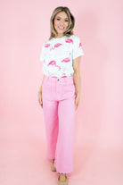 Flamingo Sequin Shirt - Obsession Boutique