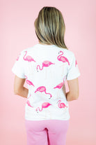 Flamingo Sequin Shirt - Obsession Boutique