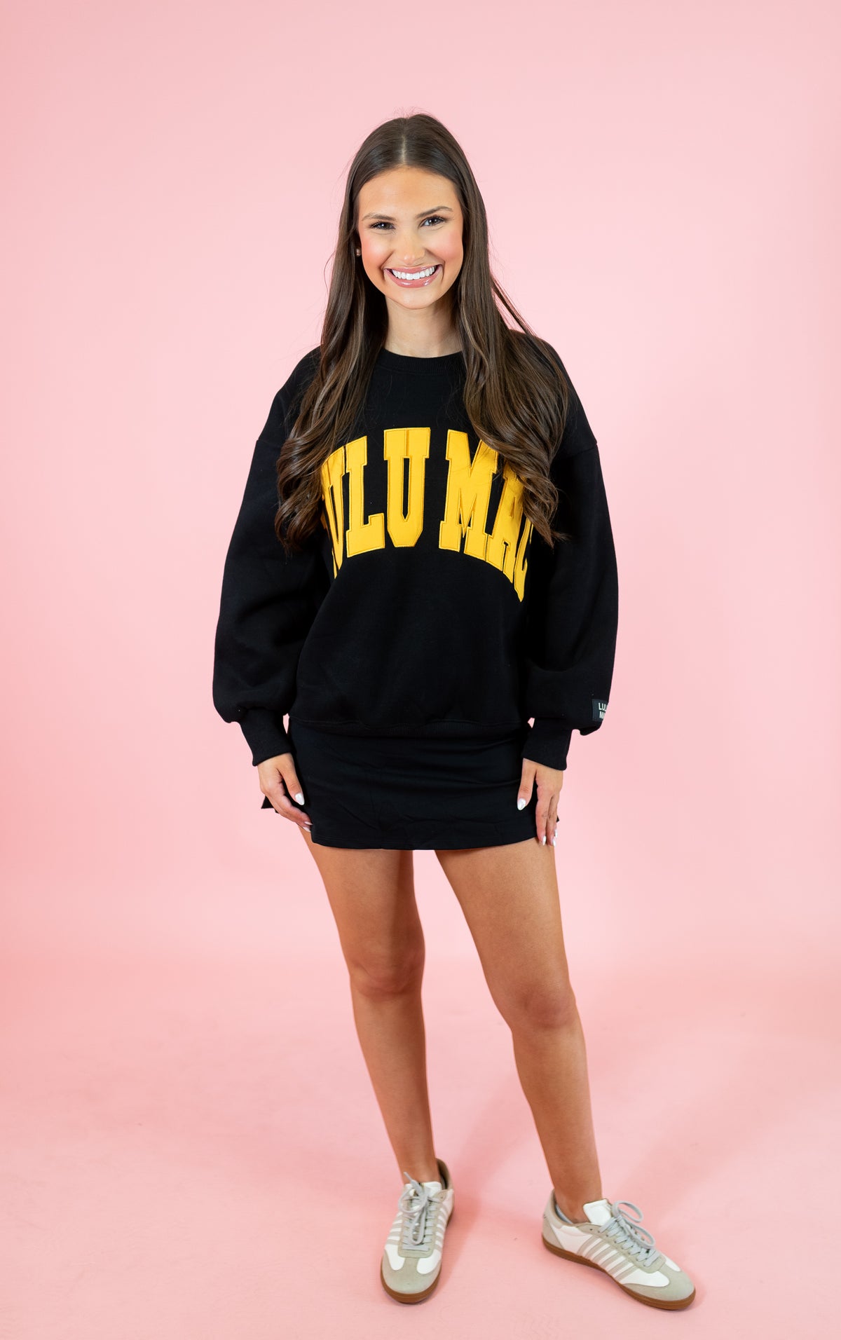 Lulu Mac: Black & Yellow Stitch Sweatshirt - Obsession Boutique