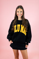 Lulu Mac: Black & Yellow Stitch Sweatshirt - Obsession Boutique