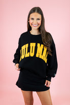 Lulu Mac: Black & Yellow Stitch Sweatshirt - Obsession Boutique