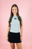 Lulu Mac: Babydoll Top - Grey - Obsession Boutique