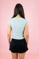 Lulu Mac: Babydoll Top - Grey - Obsession Boutique