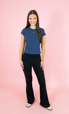 Lulu Mac: Babydoll Top - Navy - Obsession Boutique