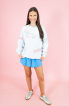 Heart Xoxo Patchwork Embroidery Sweatshirt - Obsession Boutique