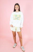 Good Luck Gingham Patch Sweatshirt - Obsession Boutique