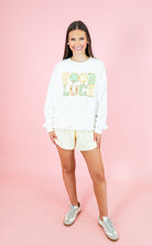 Good Luck Gingham Patch Sweatshirt - Obsession Boutique