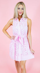 Floral Lace Layover Sleeveless Dress - Obsession Boutique