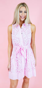 Floral Lace Layover Sleeveless Dress - Obsession Boutique