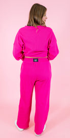 Lulu Mac: Waffle Pants - Hot Pink - Obsession Boutique