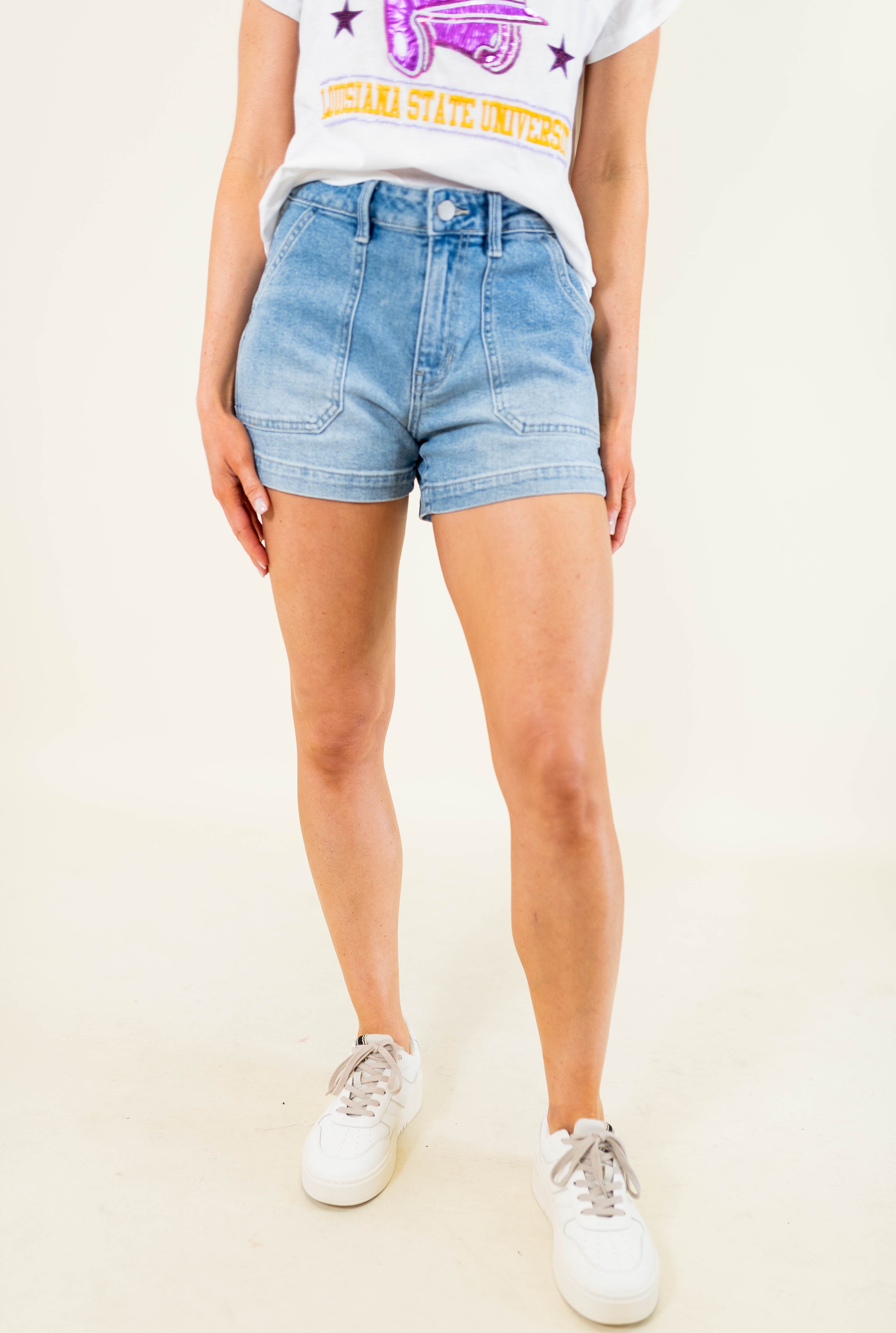 Original Utility Denim Shorts - Obsession Boutique