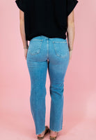 High Rise Distress Dad Jeans - Obsession Boutique