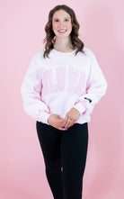 Lulu Mac: Mono Pink Embroidered Sweatshirt - Obsession Boutique