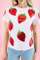 Obsession Exclusive: Metallic Strawberry Tee - Obsession Boutique