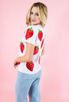 Obsession Exclusive: Metallic Strawberry Tee - Obsession Boutique