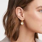 Julie Vos: Fleur-de-Lis Hoop & Charm Earring - Obsession Boutique