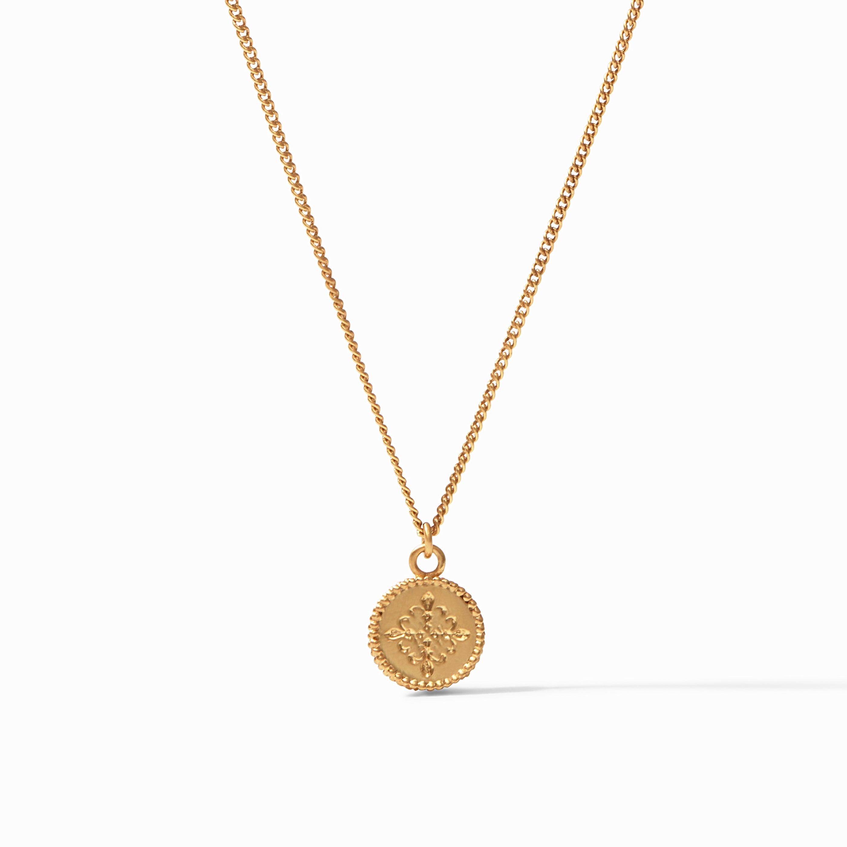 Julie Vos: Fleur-de-Lis Solitaire Necklace - Obsession Boutique