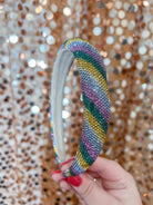 Golden Lily: Mardi Gras Shimmy Headband - Obsession Boutique