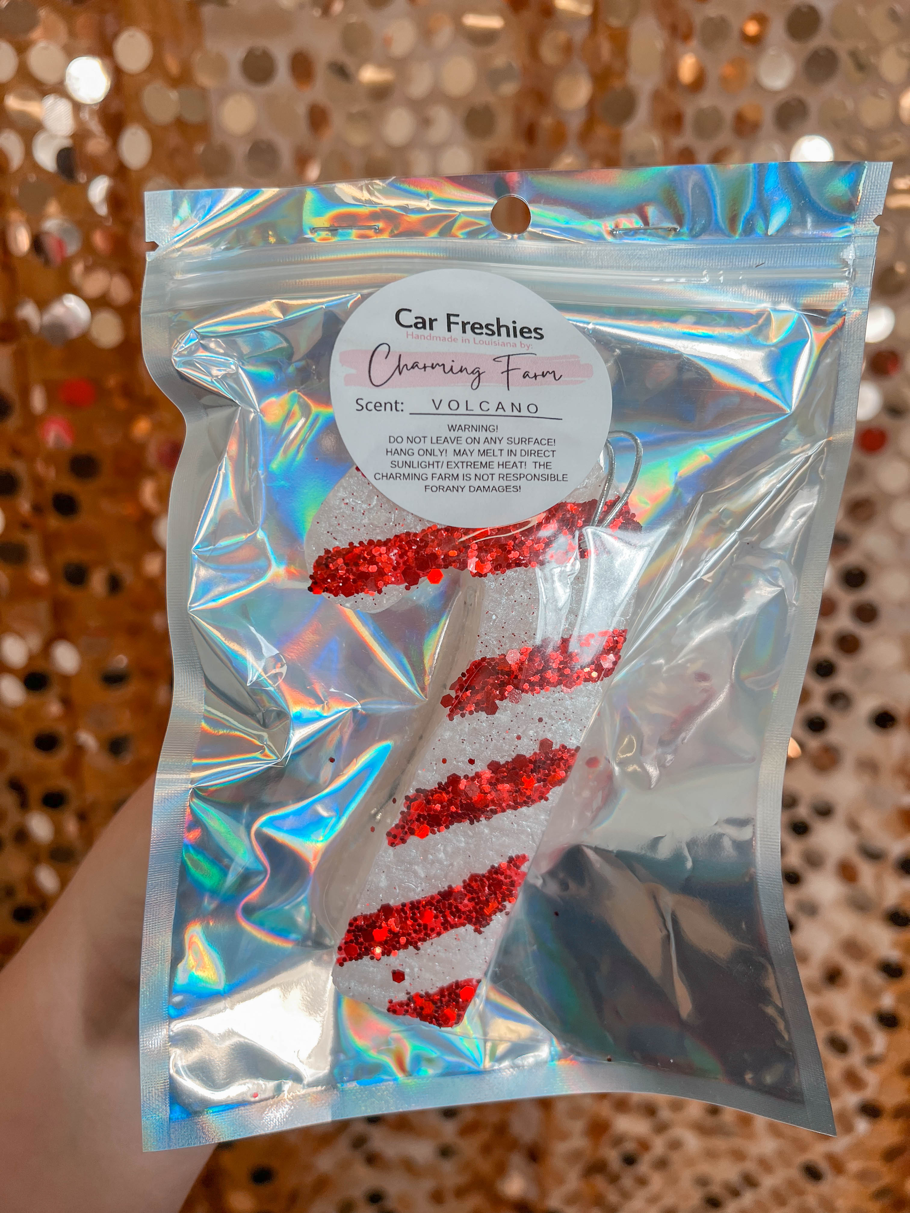Volcano Candy Cane Car Freshie – Obsession Boutique