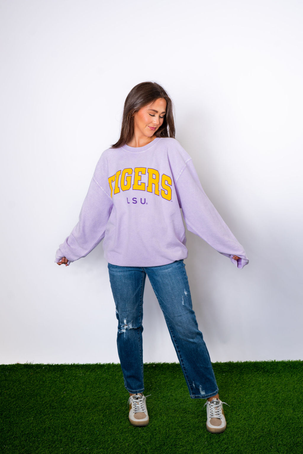 Lsu outlet corded sweatshirt