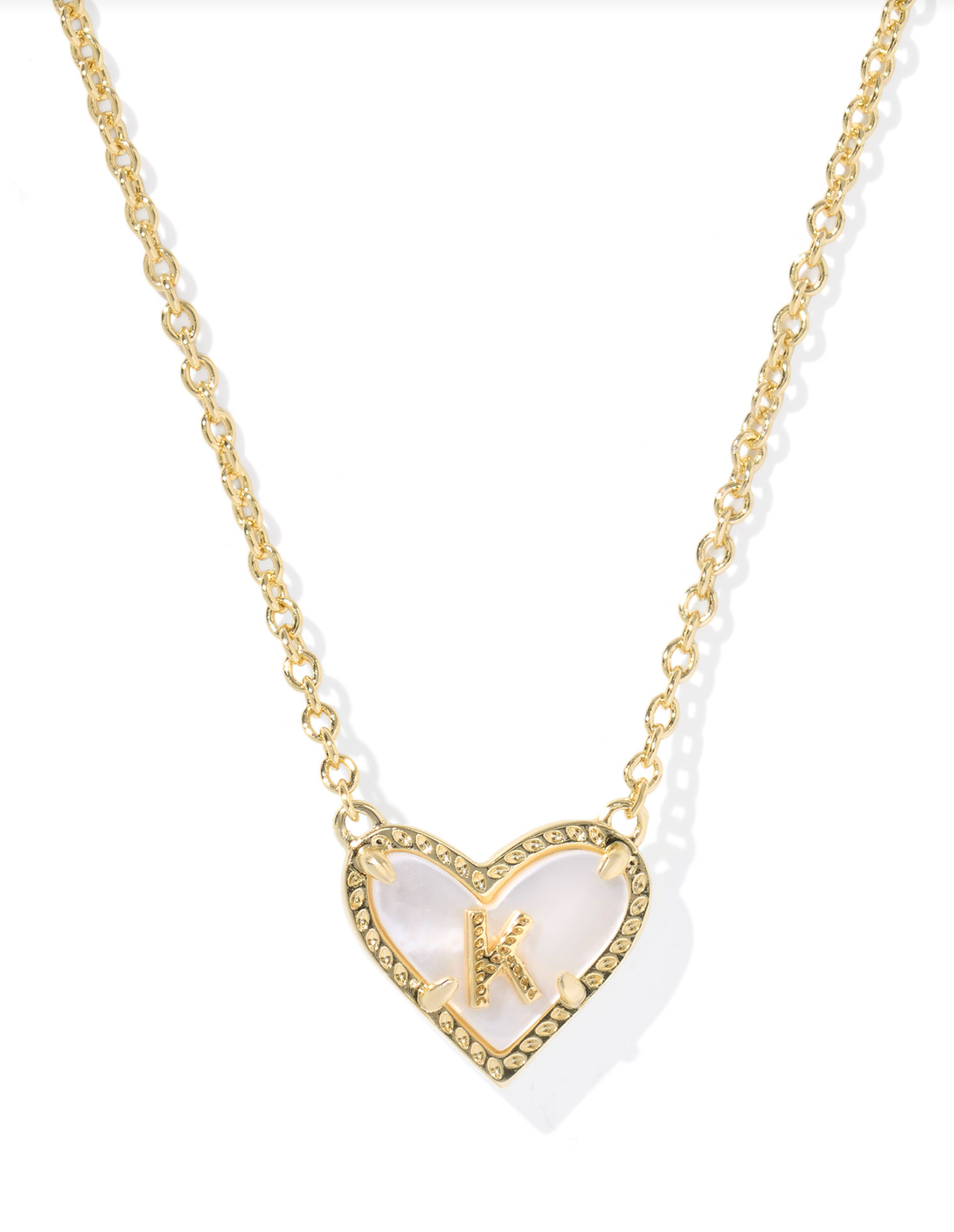 Kendra Scott: Heart Letter Pendant Necklace - Obsession Boutique