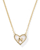 Kendra Scott: Heart Letter Pendant Necklace - Obsession Boutique