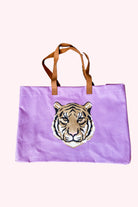 Tiger Tote Bag - Light Purple/Gold - Obsession Boutique