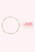 Beaded Blondes: Kate Pearl Bracelet in Gold - Obsession Boutique
