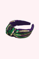Mardi Gras Sequin Knot Headband - Obsession Boutique