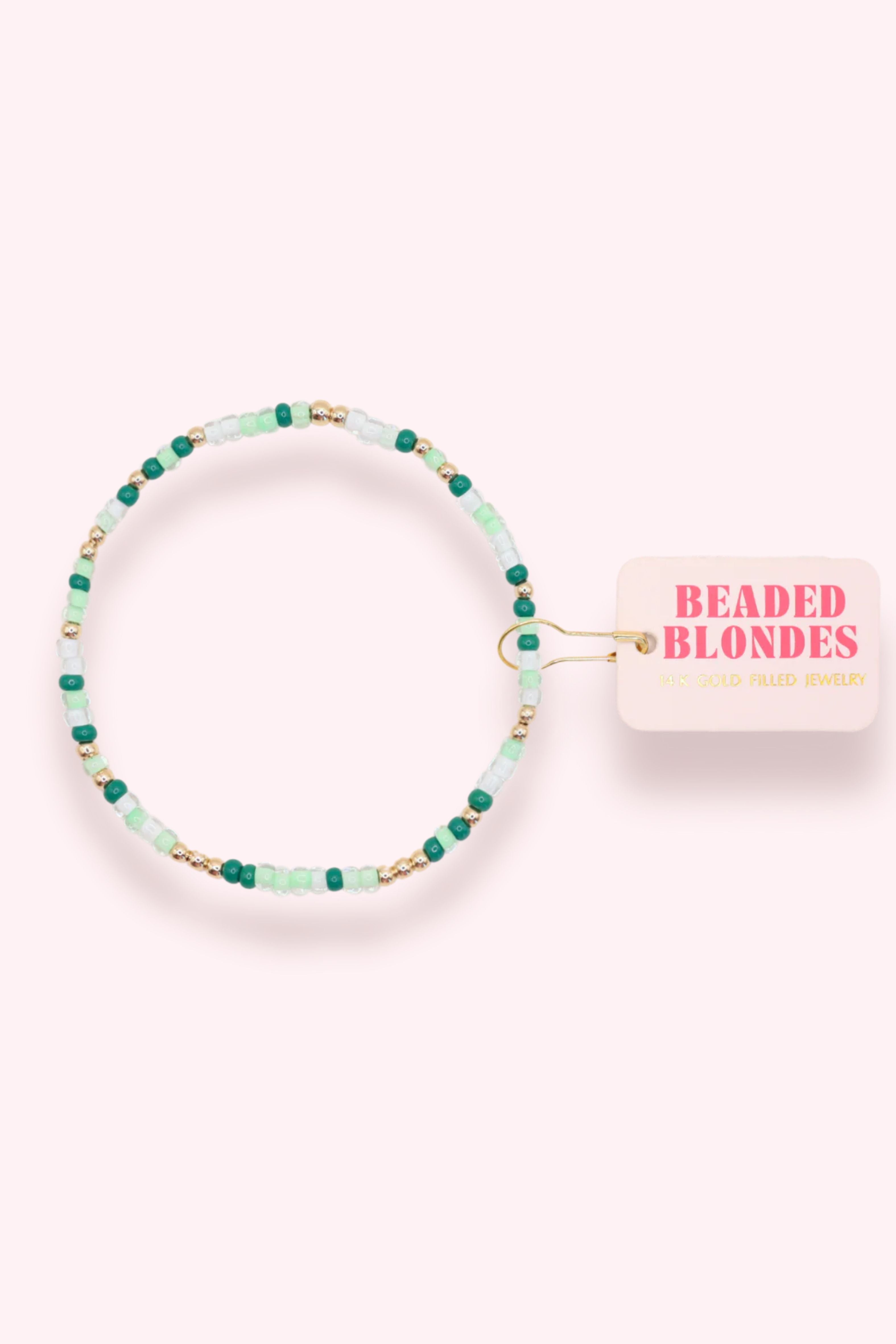 Beaded Blondes: Matcha Sprinkle Bracelet - Obsession Boutique