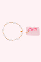 Beaded Blondes: Coastal Pearl Bracelet in Gold - Obsession Boutique