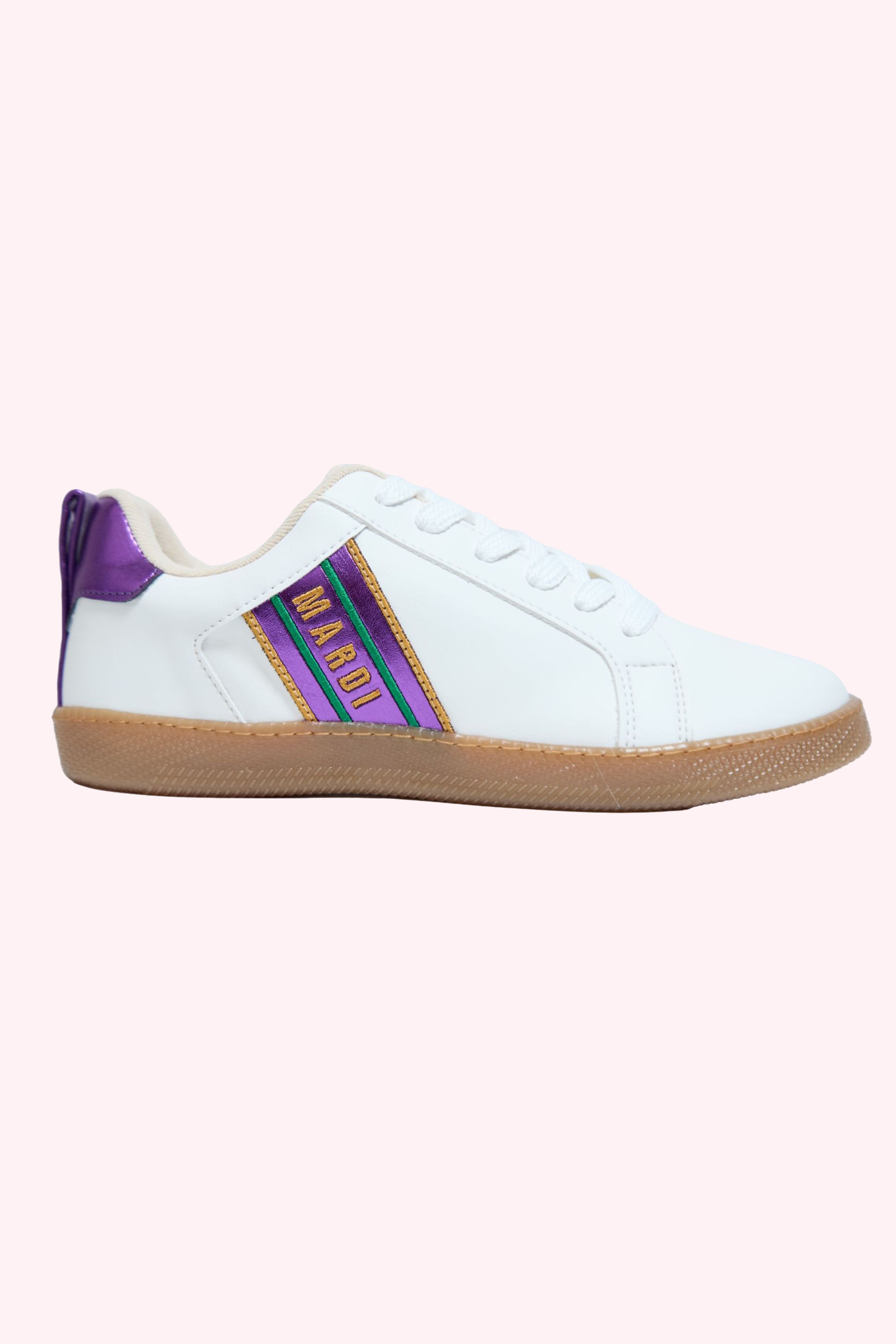 Maker's: Billie Mardi Gras Sneakers - Metallic Purple - Obsession Boutique
