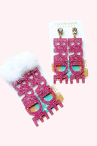 Taylor Shaye: Barbie Pink Bride Earrings - Obsession Boutique