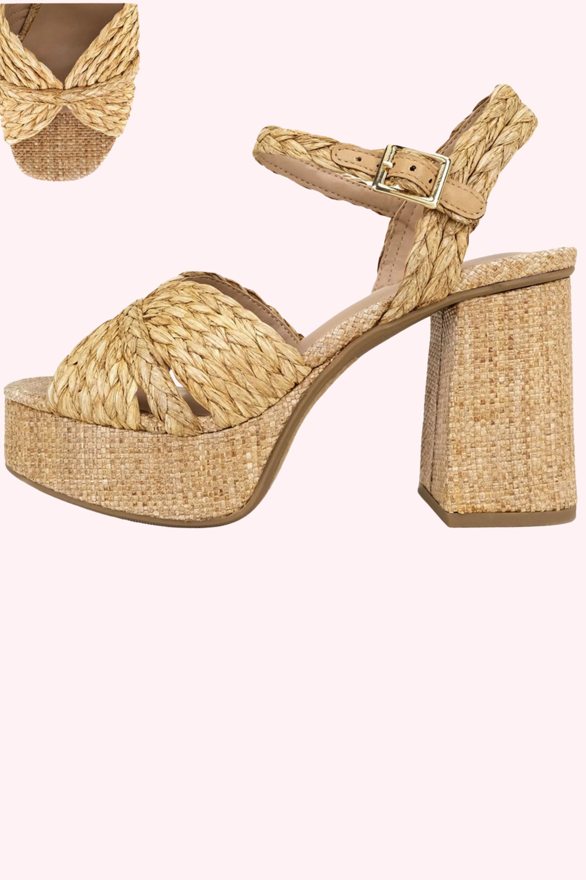Raffia Criss Cross Platforms – Obsession Boutique