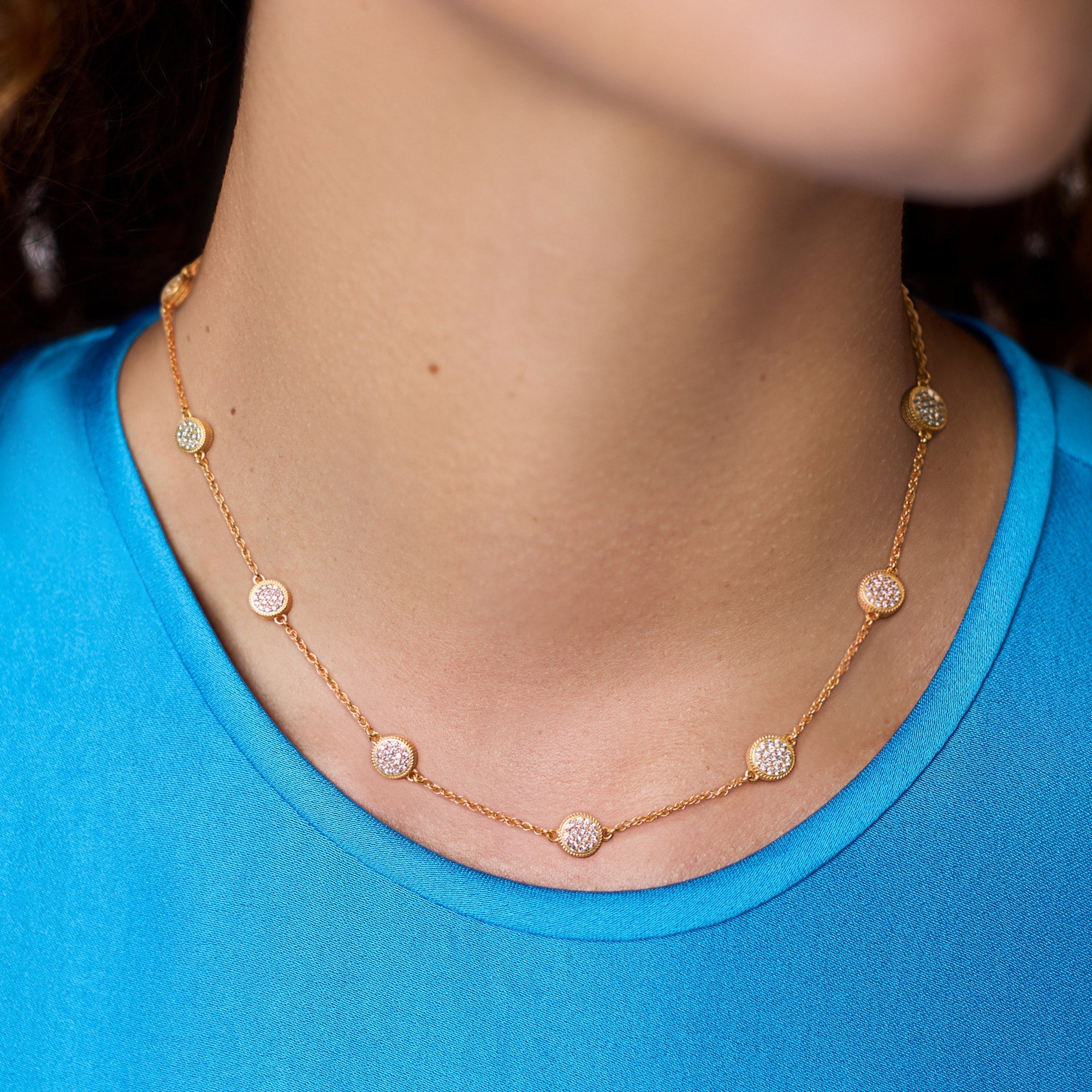 Julie Vos: Windsor Delicate Station Necklace - Obsession Boutique