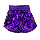 Bright Purple Metallic Shorts - Obsession Boutique