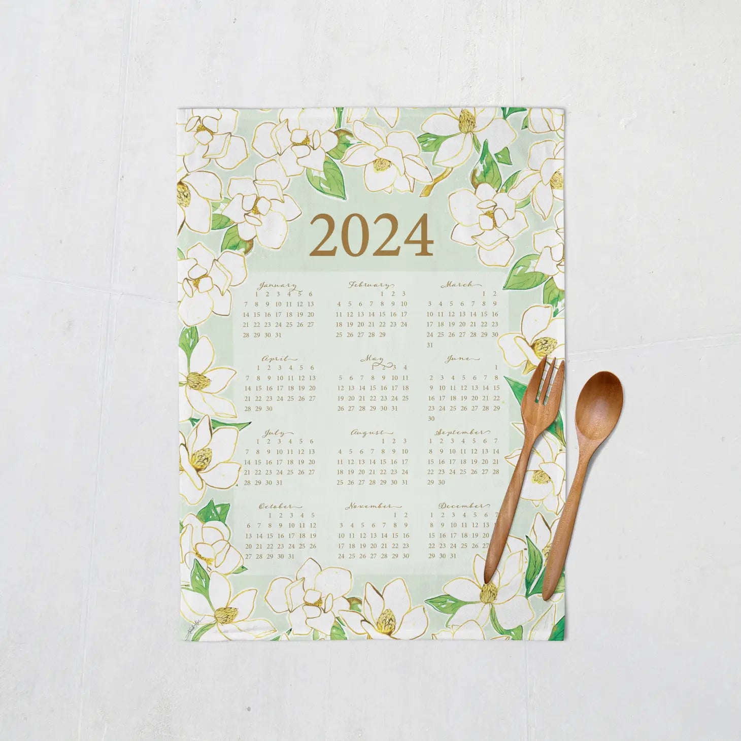 Magnolia Calendar Towel 2024 – Obsession Boutique