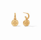 Julie Vos: Fleur-de-Lis Hoop & Charm Earring - Obsession Boutique