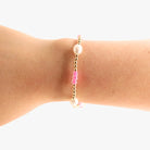 Beaded Blondes: Hot Pink Pearl Poppi Bracelet - Obsession Boutique