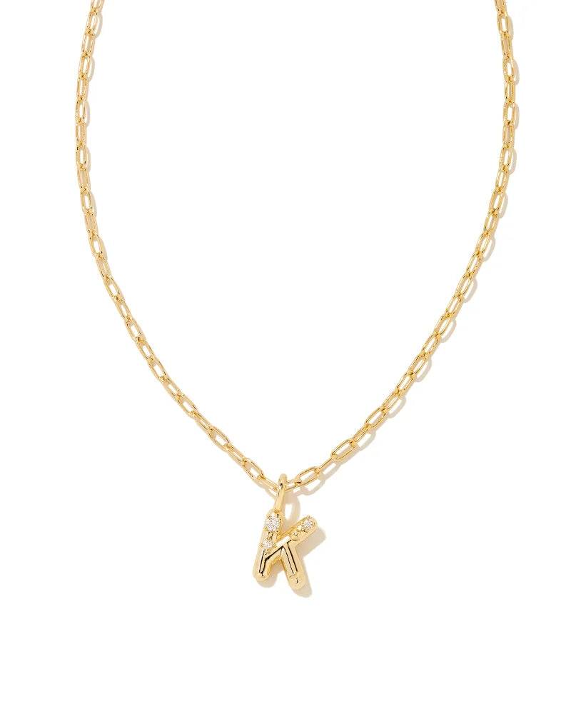Kendra Scott: Crystal Letter Pendant Necklace - Obsession Boutique